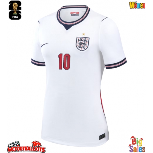 England Jude Bellingham #10 Replica Home Stadium Shirt for Women World Cup 2026 Short Sleeve